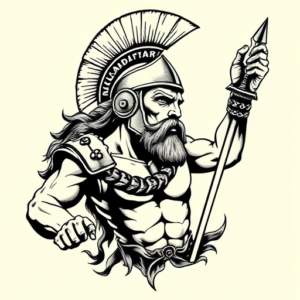 Old School Gladiator Tattoo