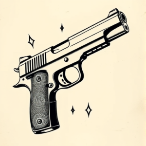 Old School Glock Tattoo