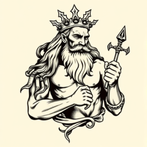 Old School God Tattoo