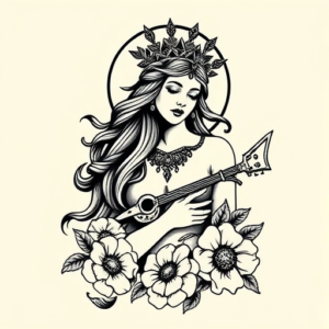 Old School Goddess Tattoo