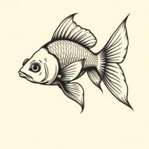 Old School Goldfish Tattoo
