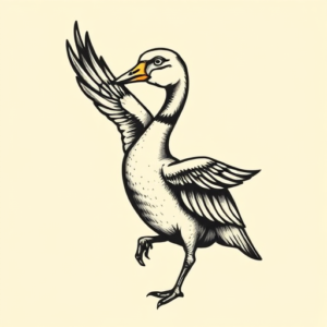 Old School Goose Tattoo