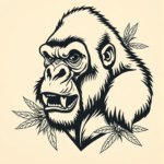 Old School Gorilla Tattoo