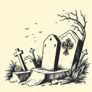 Old School Graveyard Tattoo