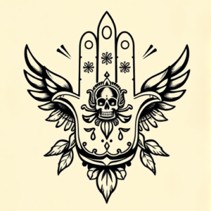 Old School Hamsa Tattoo