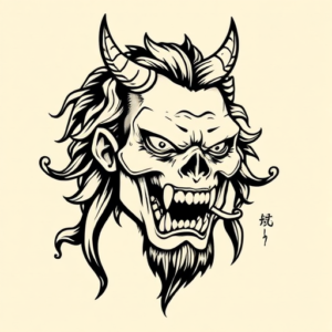 Old School Hannya Tattoo