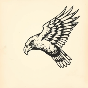 Old School Hawk Tattoo