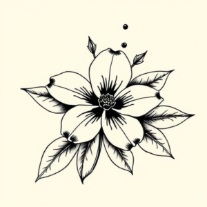 Old School Honeysuckle Tattoo