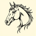 Old School Horse Tattoo