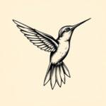 Old School Hummingbird Tattoo