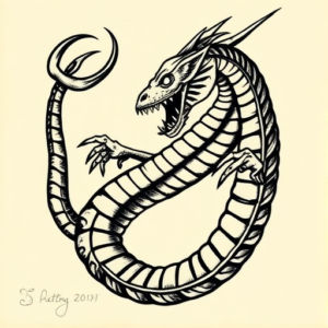 Old School Hydra Tattoo