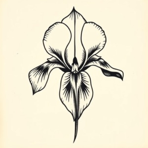 Old School Iris Tattoo