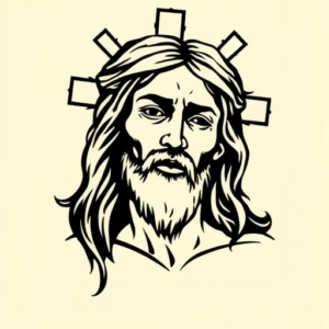 Old School Jesus Tattoo