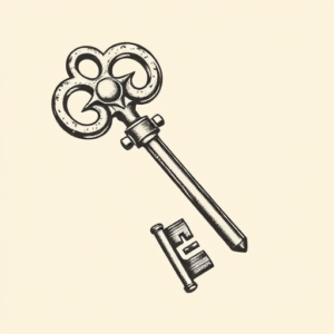 Old School Key Tattoo