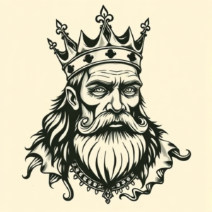 Old School King Tattoo