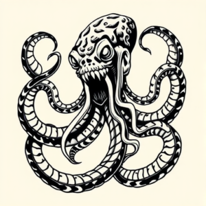 Old School Kraken Tattoo