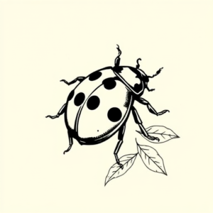 Old School Ladybug Tattoo