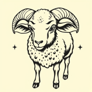 Old School Lamb Tattoo