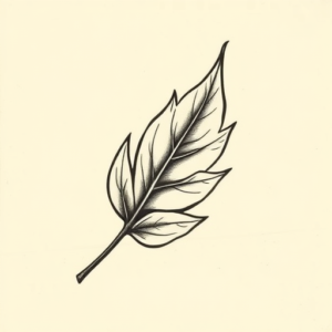 Old School Leaf Tattoo