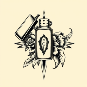 Old School Lighter Tattoo