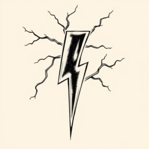 Old School Lightning Tattoo