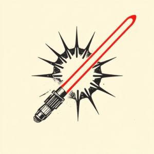 Old School Lightsaber Tattoo