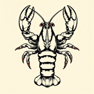 Old School Lobster Tattoo