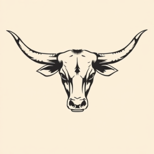 Old School Longhorn Tattoo