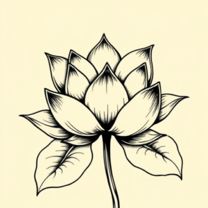 Old School Lotus Tattoo