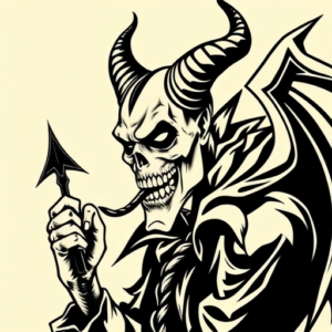 Old School Maleficent Tattoo