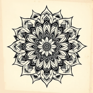 Old School Mandala Tattoo