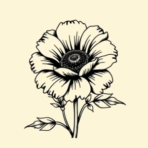 Old School Marigold Tattoo