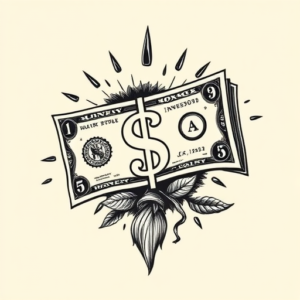 Old School Money Tattoo