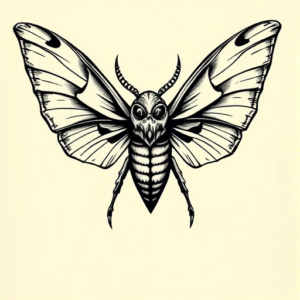 Old School Mothman Tattoo