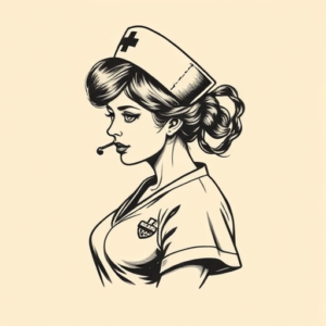 Old School Nurse Tattoo