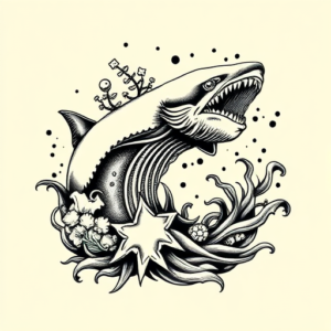 Old School Ocean Tattoo