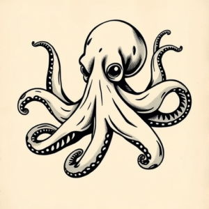 Old School Octopus Tattoo