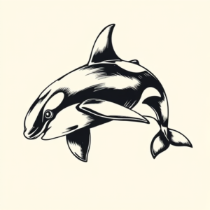 Old School Orca Tattoo