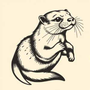 Old School Otter Tattoo