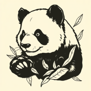 Old School Panda Tattoo