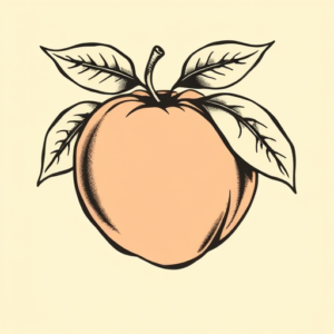 Old School Peach Tattoo