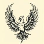 Old School Phoenix Tattoo