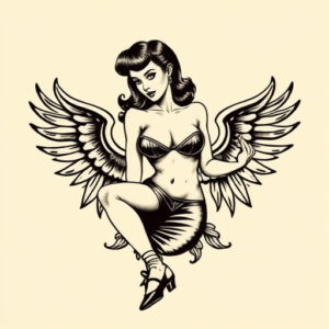 Old School Pinup Tattoo