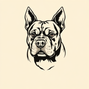 Old School Pitbull Tattoo