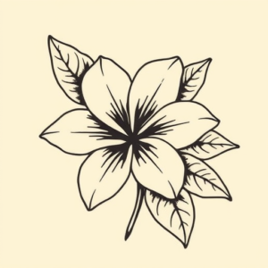 Old School Plumeria Tattoo