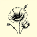 Old School Poppy Tattoo