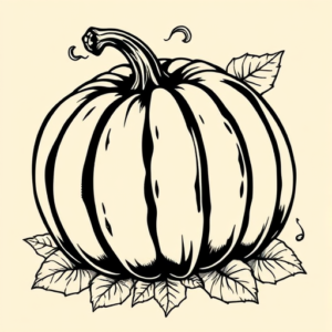 Old School Pumpkin Tattoo