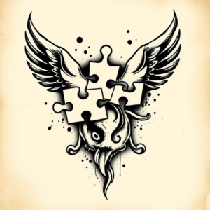 Old School Puzzle Tattoo