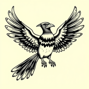 Old School Quetzal Tattoo