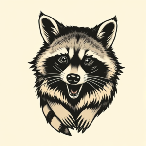 Old School Raccoon Tattoo